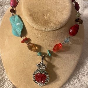 Hand Made Beautiful Precious Stones Necklace